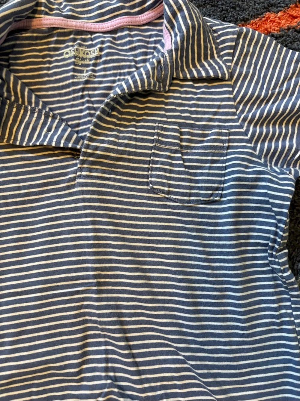 OshKosh B'gosh Blue Striped Polo Top